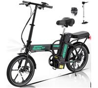 HITWAY Vélo électrique Pliable 16"" - Batterie 36V - 8,4Ah - Pédalage assisté - Pompe à vélo gratuite