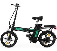 HITWAY vélo électrique Pliable 16" Ville E-Bike Adulte, Moteur 250W, Batterie 36V10.4Ah, 25km/h, Pédalage Assisté,Autonomie 35-70km, Femme Homme