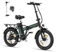 HITWAY Velo Electrique Pliable,20" Gros Pneus Bike Electrique,vélos électriques 36V 12Ah/48V 15Ah Batterie au Lithium Amovible,Moteur 250W,Pédalage Assisté,Adulte Unisexe,Autonomie 35-90km/45-100km