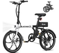 HITWAY Vélo électrique, Pliable E Bike 16/20 Pouces, Moteur 250W, Vitesse Maximale 25km/h, Batterie Lithium-ION 36V 9Ah, Autonomie 35-70/40-65km, Ville E-Bike Urbain Pedelec pour Adultes