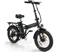 HITWAY Vélo électrique pliable, fatbike électrique 20 pouces, 36V 12 Ah Pedelec, batterie amovible, pédalage assisté, autonomie 35-90 km