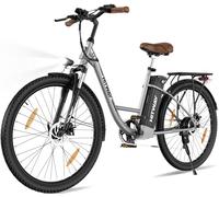 HITWAY Vélo électrique pour Femmes, 28 Pouces Vélo De Ville électrique, E-Bike De Banlieue, Batterie Amovible 36V/13Ah, Moteur 250W, Maximale 25km/h, 7 Vitesses, City Ebike Autonomie Jusqu'à 35-90km