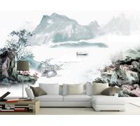 hity Papier Peint Panoramique Paysage 200cmx140cm Nature Tropical Motif Chinois Tapisserie Murale 3D Montagnes Océan Salon Chambre Adulte Enfant Zen Poster Geant Mural