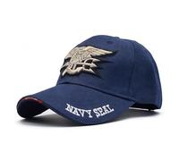 HIUHIU Mens US Navy Baseball Cap Navy Seals Cap Tactical Army Cap Trunker Gorras Snapback Chapeau pour Adulte,Navy Blue,L