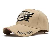 HIUHIU Mens US Navy Baseball Cap Navy Seals Cap Tactical Army Cap Trunker Gorras Snapback Chapeau pour Adulte,Kaki,L
