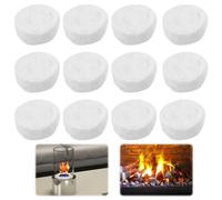 HIULLEN 12 Pièces Laine de Céramique pour Bioéthanol, Éponge de Cheminée en Céramique pour Poêle, Laine de Céramique, Cheminée de Table, Laine de Céramique d'Éthanol Intérieur, Éponge de Céramique