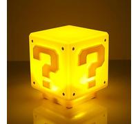 HIULLEN Cube de lampe icône 3D Mario, veilleuse LED pour enfants, brique carrée 3D pouvant sonner, lampe de chevet pour enfants rechargeable par USB pour jouet décoratif de chambre d'enfant