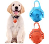 HIULLEN Lot de 2 cartables à LED clignotantes, rechargeables par USB, lumière LED pour chien, 4 modes clignotants pour chiens, lumière de sécurité pour cartable, randonnée et colliers pour animaux de
