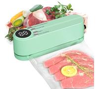 HIULLEN Mini machine à sous vide avec 10 sacs, machine à sceller pour sacs portatifs, machine à sceller sous vide avec base magnétique pour sacs en plastique pour stockage des aliments