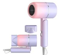 HIULLEN SèChe-Cheveux Ionique, 800 W SèChe Cheveux De Voyage Pliable Petit, SèChe Cheveux Avec Buses De Coiffage, SèChe-Cheveux Lonique NéGatifs Pour La Maison, Les Voyages Et Les Salons