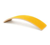 HIUOUIH Planche d’Équilibre pour Enfants en Bois Jaune, Balance Board avec Surface en Feutre, Meilleure Adhérence, Bords Arrondis, Motricité, Coordination, Bascule Enfants et Adultes, 83 x 29,5 cm