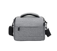 HIUOUIH Sac Appareil Photo Reflex 26 x 19 x 15 cm Sacoche SLR Anti-Shock Housse Pochette avec Bandoulière et Etanche à la Pluie pour DSLR Numérique Camera, Gris