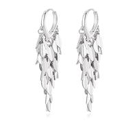 Hius Boucles d'oreilles créoles plaquées or 18 carats pour femme, longues pampilles, boucles d'oreilles chandelier en or, Cuivre, Pas de gemme