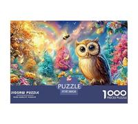Hiuve dans la forêt Vivante avec l'arc-en-Ciel et Les Abeilles Puzzle De 1000 Pièces Dreamy Owl Idéal pour Le Plaisir Familial, Adultes Et Enfants 38x26cm/1000pcs
