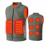 Hiver 8 Gilet Chauffant Double ontrôle USB Gilet Chauffant électrique Chaud Polaire Gilet extérieur Ski Veste chauffante Gilet Chasse