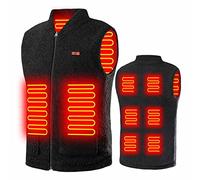 Hiver 8 Gilet Chauffant Double clé contrôle USB Gilet Chauffant électrique Chaud Polaire Gilet extérieur Ski Veste chauffante Gilet Chasse