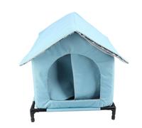 Hiver à l'extérieur de la Tente de Chat, Tente Fermée Universelle dans la Maison Chat Libre - Maison d'amitié à l'épreuve pour Errant (Blue)