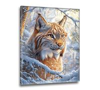 Hiver Animal Motif Diamond Painting Adulte Kit Diamond Painting pour Loisirs Créatifs Adultes Kit DIY Broderie Point de Croix Decoration Noel, Peinture pour Decoration Murale Maison 25x35cm M-q-132