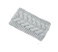 Hiver bandeau Turbans for femmes tricot Bandana fille cheveux accessoires solide plus chaud oreille bandeaux chapeaux pansement(Gray)