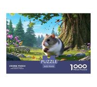 Hiver Blanc Hamster Nain Russe 1000 Piece Jigsaw Puzzle for Adults Challenging Game Stress Relief Puzzle Exercise The Memory of The Brain for Adults and Kids, Age 12 Years Up 70x50cm/1000pcs