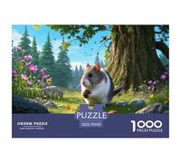 Hiver Blanc Hamster Nain Russe 1000 Pièces Puzzle Adulte Un Puzzle Difficile Jeu Éduchatif Défi Jouets Enfants Activité Familiale Parfaite Décoration De La Maison 70x50cm/1000pcs