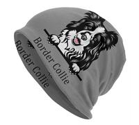 Hiver Chaud Chapeau Unisexe Border Collie Chien Bonnet Chapeaux Hip Hop Chapeau Tricoté pour Hommes Femmes Hiver Chaud Animal Skullies Bonnets Caps Cadeau
