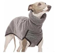 Hiver Chaud Coupe-Vent Résistant Au Froid Col Haut Chien Manteau Animaux Pull Pull pour Grands Danois Lévriers Pitbull Whippet,Gris,M