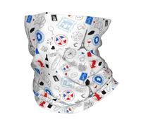 Hiver chaud extérieur, passeport personnalisé pour la France tour de cou femmes hommes coupe-vent hiver tour Eiffel amour écharpe bandana pour la randonnée