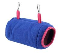 Hiver chaud nid d'oiseau maison cabane suspendu hamac balançoire perroquets lit pour calopsittes cacatoès inséparable(Bleu)