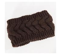 Hiver chaud oreille tricoté bandeau for femmes large extensible dame Turban cheveux accessoires(Coffee)