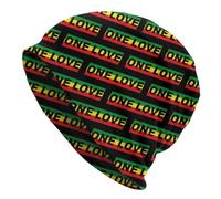 Hiver Chaud sans Bord Capuchon d’urinoir, personnalisé One Love Reggae Jamaica Flag Beanie Cap Unisexe Hiver Chaud Bonnet Homme Knitted Hats Skullies Beanies Caps pour Hommes Femmes