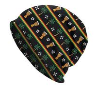 Hiver Chaud sans Bord urinoir, Tambours africains Djembé Bonnet Chapeaux tricoté Chapeau Vintage Rasta Reggae Musique Skullies Bonnets Chapeau Chaud Thermique élastique Capuchons