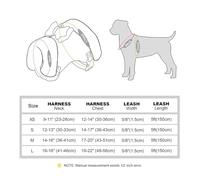 Hiver Comfort Warm Cute Cute Bow Adjustable Nylon Dog Training Harness and Lash Set pour Labrador French Bulldog,Noir,M