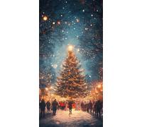 Hiver Diamond Painting Former Diamond Painting Enfant DIY Peinture Diamant Adulte Kit Broderie Point de Croix Canevas Kit Complet Adulte Mosaique Loisir Creatif, pour Decoration Chambre 30x60cm J - 40