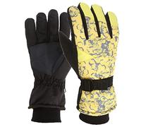 Hiver Extérieur Adulte Hommes et Femmes Skating Snowboard Gants Coupe-vent Chauds pour Cyclisme et Ski Gants Longs Femmes Doublés (Jaune, Taille unique)