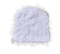 /Hiver Extérieur Mode Chapeau Tricot Couleur Unie Bonnet en Laine Hip Hop Chaud Bonnet en Laine, Blanc., taille unique