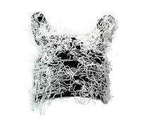 /Hiver Extérieur Mode Chapeaux avec Oreilles Tricoté Hip Hop Chapeau Chaud, Blanc., M