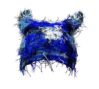 /Hiver Extérieur Mode Chapeaux avec Oreilles Tricoté Hip Hop Chapeau Chaud, bleu, M