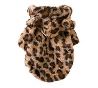 Hiver Fleece Warmroprowing Leopard Pite Pet Veste De Compagnie YORKYIE Chihuahua Pug Shiba INU SWEAGE des Vêtements pour Chiens,Brun,2XL
