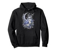 Hiver Floral Lune Colibri Céleste Botanique Sweat à Capuche