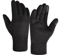 Hiver hommes gants écran tactile coupe-vent imperméable brossé pour les sports de plein air activités de ski noir l