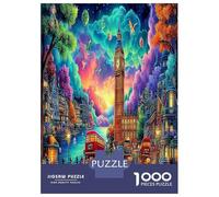 Hiver Londres 1000 Pièces Big Ben dans Le Paysage Cosmique Puzzle Défi Jouet Jeu Coloré Puzzles Décorationd’intérieur Adultes Adultes Cadeaux 70x50cm/1000pcs