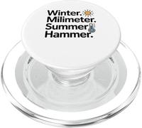 Hiver Millimeter Summer Hammer Funny Men's PopSockets PopGrip pour MagSafe
