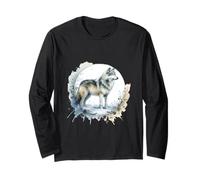 Hiver Neige Loup Loups Conte de Fées Manche Longue
