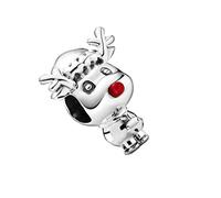 Hiver Nouvelles Perles Rudolph Le Renne Au Nez Rouge Charme Fit Bracelet Original Bijoux De NoëlDeft a été traité