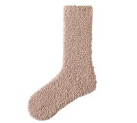 Hiver Polaire coupe-vent impression Tube chaussettes Long Tube coton Enfant Rayé (Coffee, One Size)