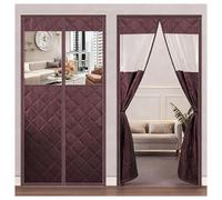 Hiver Rideau De Porte Thermique Rideau Isolant Thermique Magnétique Pour Porte Anti Froid Et Chaleur Bloque L'air Froid Adapté Aux Animaux Domestiques Auto-adhésif(Brun,W100*H240cm)