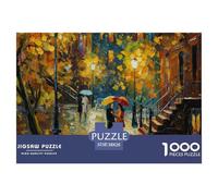 Hiver Romantique Puzzle 1000 Pièces Jeu Cadeau Unique Lover's Noël Puzzle À Faire Soi-même pour Décoration D'intérieur,Cadeaux Adultes Et Enfants À Partir De 14 Ans38x26cm/1000pcs