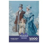 Hiver Romantique Puzzle De 1000 Pièces Cadeaux pour Femmes, Cadeaux pour Hommes Lover's Noël Puzzle À Faire Soi-même pour Décoration D'intérieur,Cadeaux Adultes Et Enfants70x50cm/1000pcs