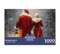 Hiver Romantique Puzzle De 1000 Pièces Le Cadeau Parfait pour La Famille Et Les Amis Lover's Noël Puzzle À Faire Soi-même pour Décoration D'intérieur,Cadeaux Adultes Et Enfants38x26cm/1000pcs